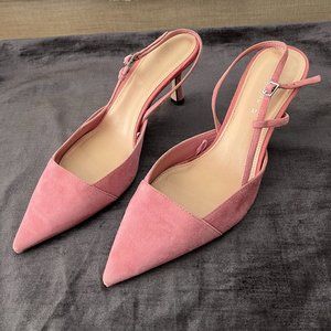 Zara pink suede sandals